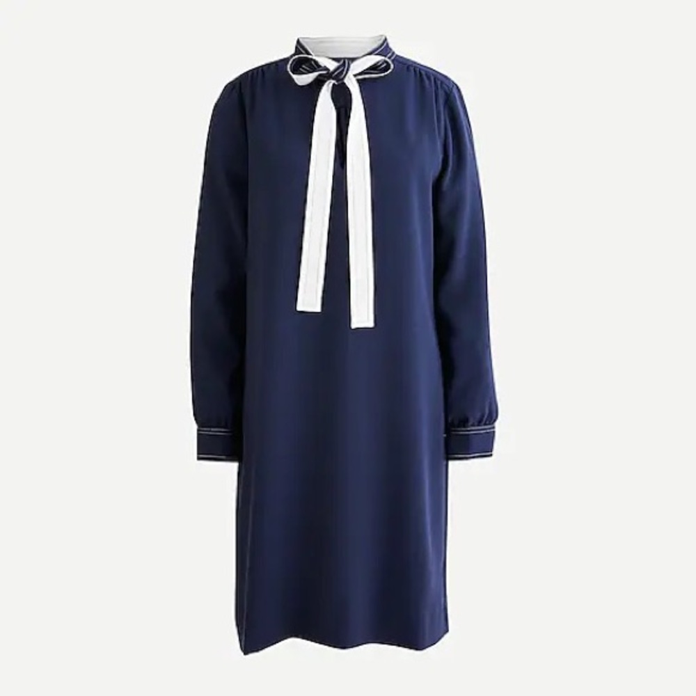 J Crew Shift Dress with Necktie